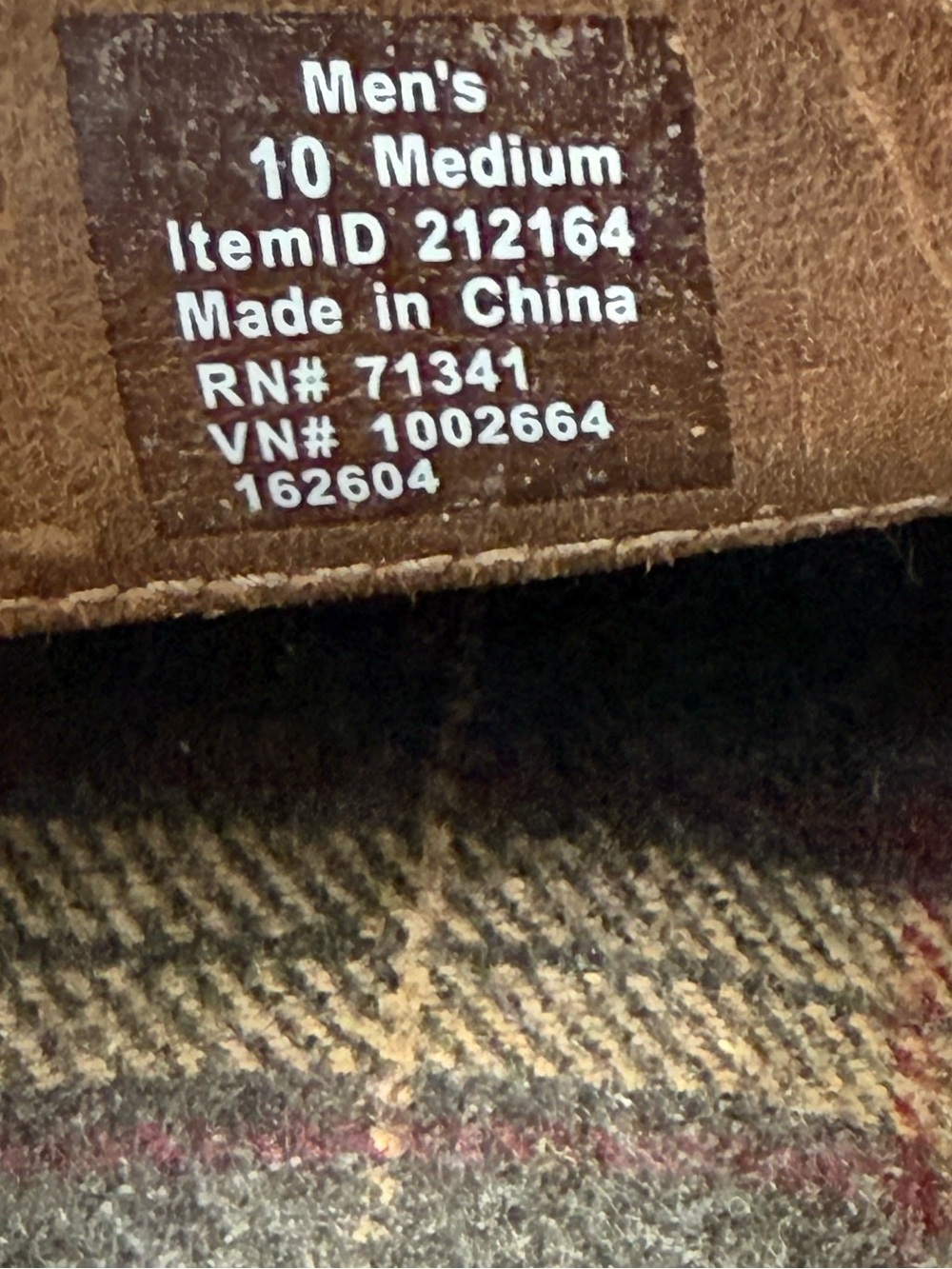 L.L. Bean Brown Hand Sewn Leather Slippers Flannel Lined Men’s Size 10 Classic - Picture 12 of 13